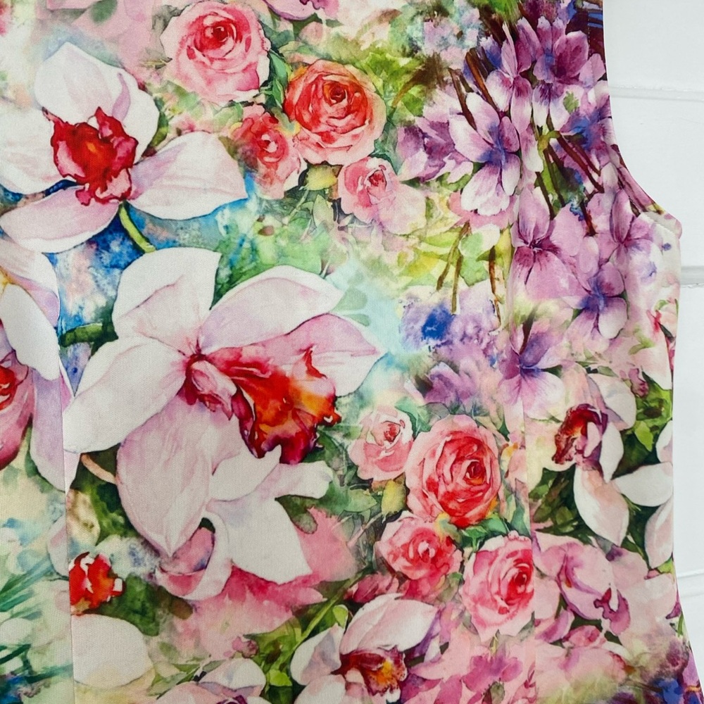 Joseph Ribkoff floral orchid summer shift dress - Picture 4 of 10